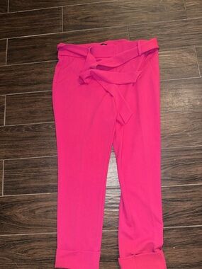 Jules & Leopold Hot Pink Tie-Waist Cropped Pants